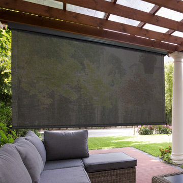 Cordless Outdoor Sun Shades (PVC - PVC Coated Polyester Fabric)