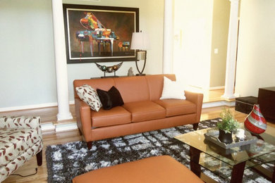 Family room - contemporary family room idea in Other