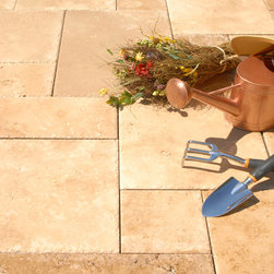 Light Walnut Travertine Roman Pattern - Wall And Floor Tile