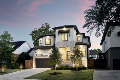 Transitional exterior home photo in Houston