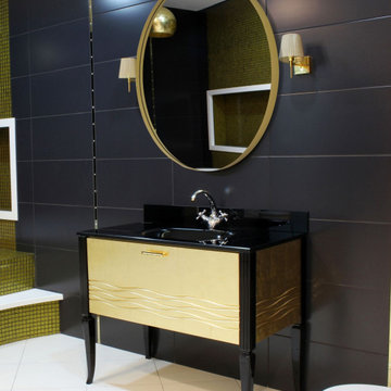 Gold Round Bathroom Mirrors