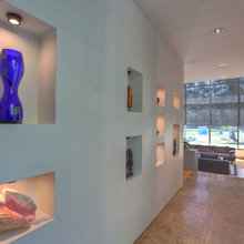 Glass pieces display