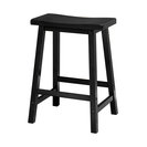 Satori 24" Saddle Seat Bar Stool Black