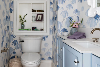 Inspiration for a transitional powder room remodel in San Francisco