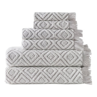 Hotel Style Turkish Cotton Bath Towel Collection Solid Print Granite Bath  Towel