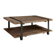 wood-top metal coffee tables | houzz wood-top metal coffee tables | houzz