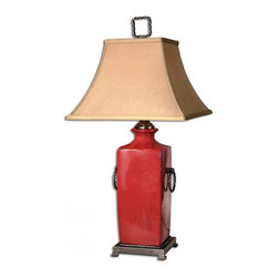 www.essentialsinside.com: rocco red table lamp - Table Lamps