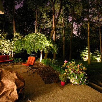 Tranquil Backyard Patio Lighting