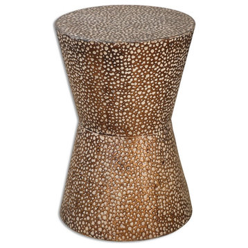 19.88 inch Drum Shaped Accent Table - 13.5 inches wide by 13.5 inches deep