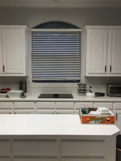 Downdraft cooktop under window