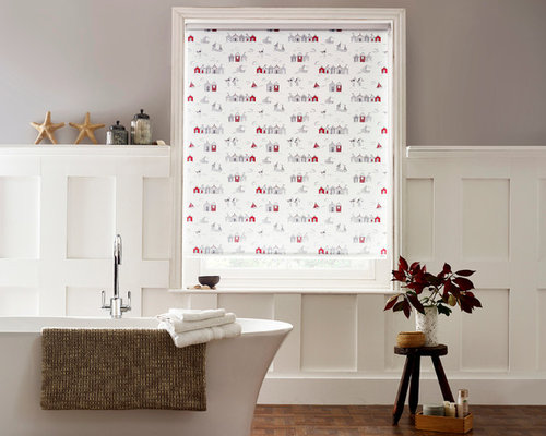 Bathroom Blinds Splash Beach Hut Red Roller Blind Shades