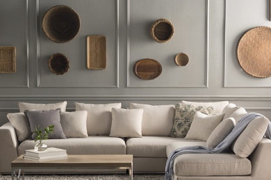 Minimalist living room photo in Miami