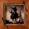 Western Frames, Wood Frame With Barbed Wire, Sagebrush Series, 5"x5"