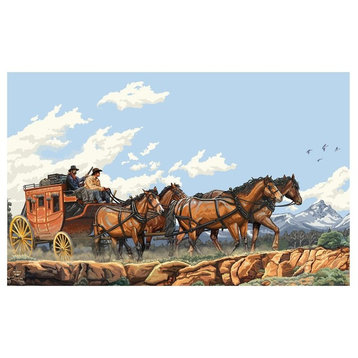 Paul A. Lanquist Mountain Stagecoach Art Print, 12"x18"