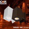 Dorado 22W Square LED Outdoor Wall Mount Cylinder Light , 4000K, Bronze