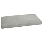 Sorra Home - Sunbrella Outdoor Corded Bench Cushion, Canvas Granite - Start creating an outdoor ambiance you can appreaciate with the help of this adorable bench cushion! Featuring a gorgeous solid fabric in a rich, grey hue, this pillow set is sure to add comfort to your space and encourage you to enjoy the fresh air much more often! Crafted out of a performance material right here in North America, this bench cushion is built to withstand all of the sun, stains and weather that come your way. Sunbrella is founded on the belief that fabrics should be both beautiful and functional. We began in the 1960s with the challenge of creating an awning canvas with a substantially longer lifespan than cotton. Sunbrella has become widely adopted for shade structures, marine canvas and upholstery fabric for both outdoor and indoor applications.Our textiles are made with close attention to design detail, and engineered with robust performance characteristics that provide resistance to fading and degradation from sunlight and chemical exposure. The fabric is tactile yet durable, has industry-leading environmental characteristics, is easy to care for and offers long life - wherever it's used.No Sunbrella manufacturing facility in the world sends waste to landfills. A result of our focus on efficiency, this monumental achievement allows Sunbrella to lead by example, putting sustainability into practice every day across the globe. Our unique coloring process not only makes Sunbrella fabrics fade-resistant, it also conserves more water than conventional dyeing processes. At Sunbrella we believe it's important to preserve the environment around our facilities. We work to conserve the plant and animal life that is native to the area and encourage our employees to plant gardens designed to provide fresh food and nourish local wildlife.We stand behind our fabrics with a guarantee that's the best in the industry: a 5-year limited warranty for upholstery. This warranty protects the original purchaser of Sunbrella fabric. This warranty protects against Sunbrella fabric becoming unserviceable due to color or strength loss from normal usage and exposure conditions, including sunlight, mildew and atmospheric chemicals.