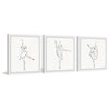 Basic Ballet Steps Triptych, 3-Piece Set, 18x18 Panels