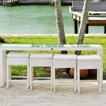 Sofa Table Set 4 bar stools