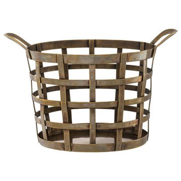 Vintage Brass Basket | Eichholtz Vreeland