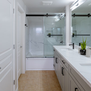 Modern Gray Shaker Kitchen Cabinets with Stainless Steel Appliances The Cabina