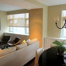 Motorized Sheer Weave Roller Shades - Window Treatments