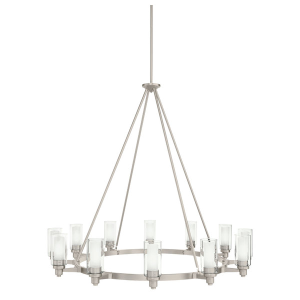 Kichler Lighting Circolo 12 Light Chandelier Brushed Nickel From Light Chandelier Brushed Nickel