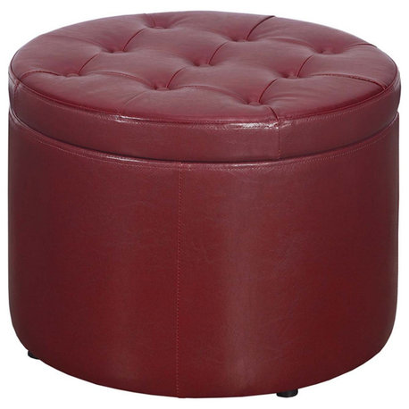 Designs4Comfort Round Shoe Storage Ottoman