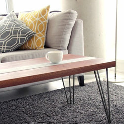 Walnut and Concrete Coffee Table - Coffee Tables