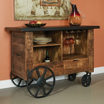 Rustic Refinement -- Home Bar