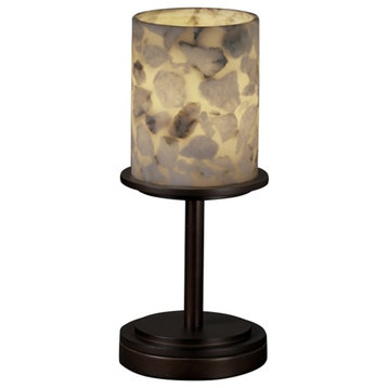 Justice Designs Alabaster Rocks Dakota 1-LT Table Lamp (Short) - Dark Bronze