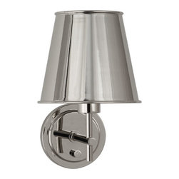 Robert Abbey Aiden Single Wall Sconce , Polished Nickel - Wall Sconces