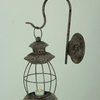 Distressed Metal Vintage Lantern Wall Mounted Candle Sconce