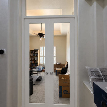 Lucia 2166 White Silk - Double doors with custom transom
