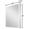 LED Medicine Cabinet with Mirror, 3X Magnifier Glass, Recessed/Surface Mount, 20"x30" Left Door
