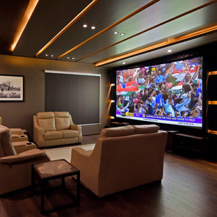 Inspiration for a contemporary home theater remodel in Ahmedabad