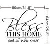 Bless This House & All Who Enter Wall Stickers For Home