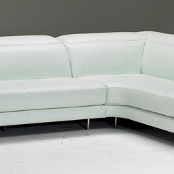 Natuzzi Editions Contemporary Leather Sectional Sofa B796 - Sectional Sofas
