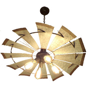 Mason Jar Windmill Farmhouse Ceiling Light Fixture Farmhouse