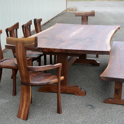 Live Edge Walnut Dining Set - Dining Sets