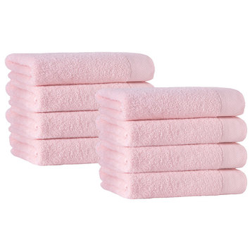 Signature Hand Towels, Set of 8, Pink