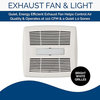 Ventilation Fan With LED Light and Roomside Installation, 110 Cfm + Ventilation Fan