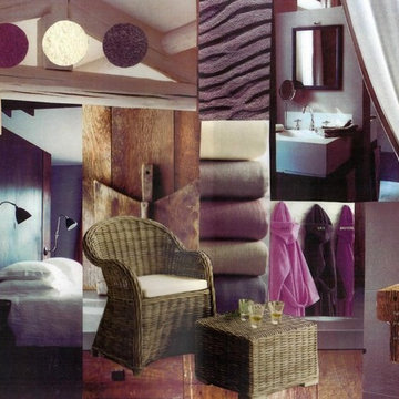 Planche ambiance pour un chalet en montagne
