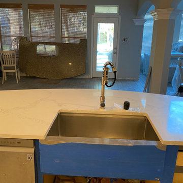 Kitchen remodel, replace countertops and update cabinets