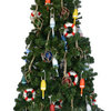 Lifering Christmas Tree Topper Decoration, White With Blue Bands