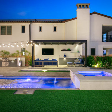 Modern outdoor entertainer in Carmel Valley