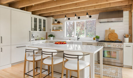 Kitchen of the Week: White-and-Wood Style With an Exposed Ceiling