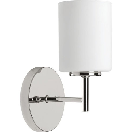 Progress Lighting 1-100W Medium Bath Bracket, Polished Nickel