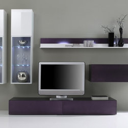 Modern Wall Unit TV Media Entertainment Center Jetset-303 - $2,850.00 - Products