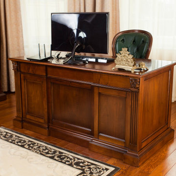 Biblioteca lemn masiv la comanda cu sculptura-Classic English inspired bookcase