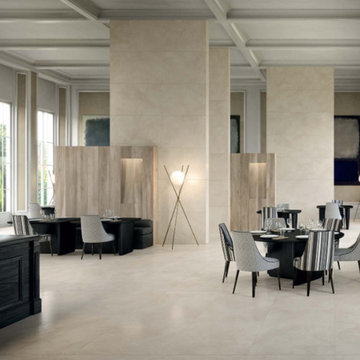 Restaurant Dining Room - Marfil Honed - Florim Porcelain Tiles